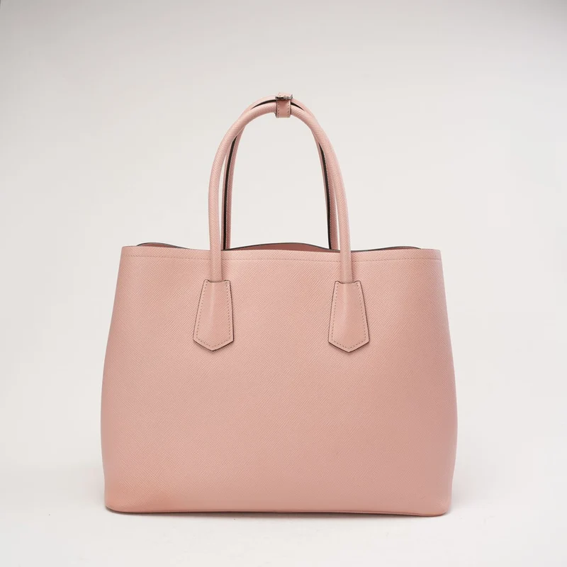 Prada Saffiano Leder Medium Doppeltasche Rosa