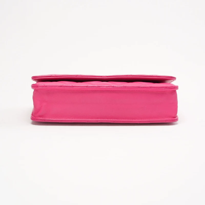 Chanel Wallet On Chain (WOC) Lammleder, Pink, 2017