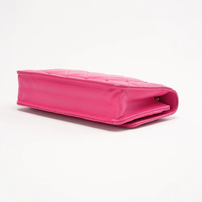 Chanel Wallet On Chain (WOC) Lammleder, Pink, 2017
