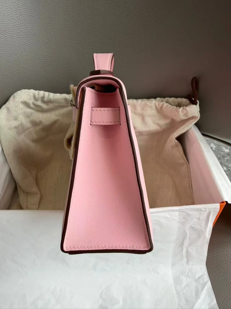 Hermes Swift Kelly Pochette Clutch Rose Sakura 2025