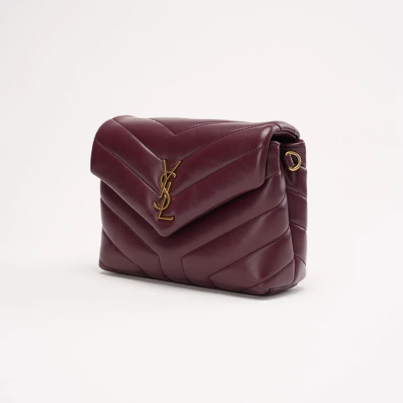 Saint Laurent Matelassé Toy Loulou Lammfell Burgund 2019