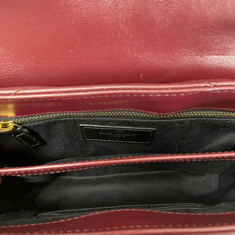 Saint Laurent Matelassé Toy Loulou Lammfell Burgund 2019
