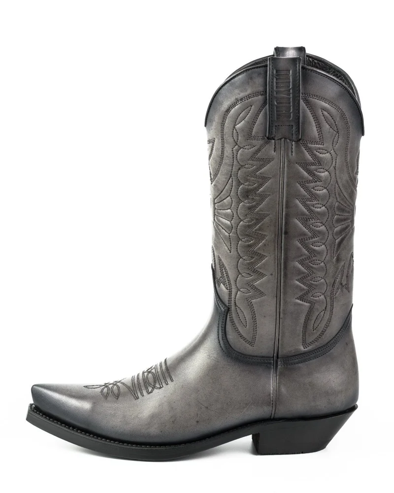 Country- und Western-Cowboystiefel 1920 aus grauem Leder für Herren und Damen