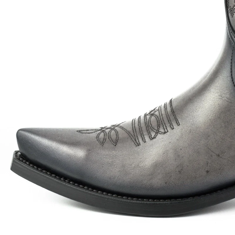 Country- und Western-Cowboystiefel 1920 aus grauem Leder für Herren und Damen