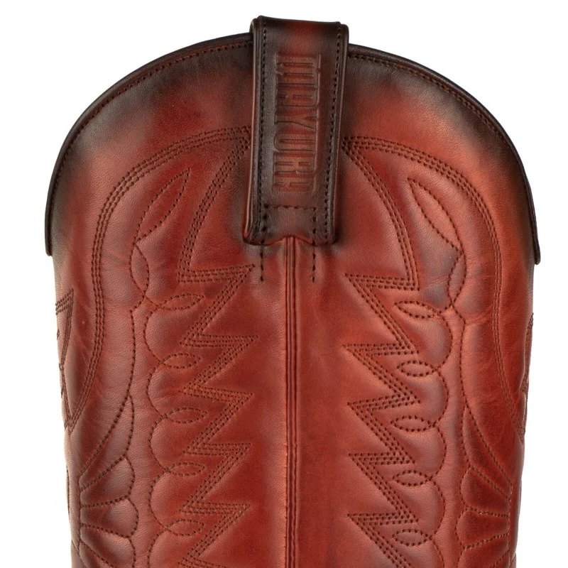 Country- und Western-Cowboystiefel 1920 aus Leder in Orange für Herren und Damen