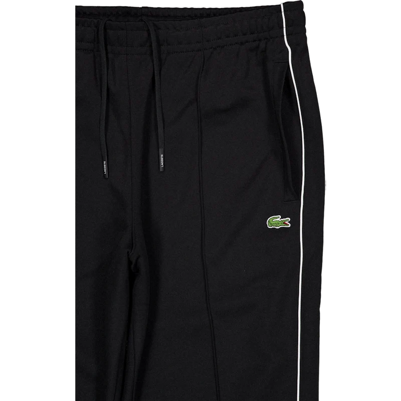 Trim Accent Piqué Sweatpants Black