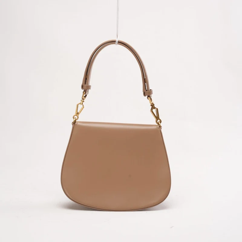 Saint Laurent Beige Mini Voltaire Henkeltasche aus Boxkalbsleder 2024