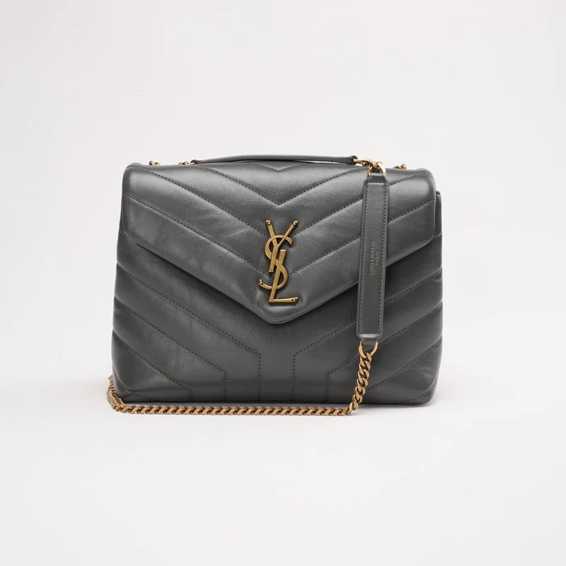 Saint Laurent Small Monogram LouLou Kalbsleder Storm 2022