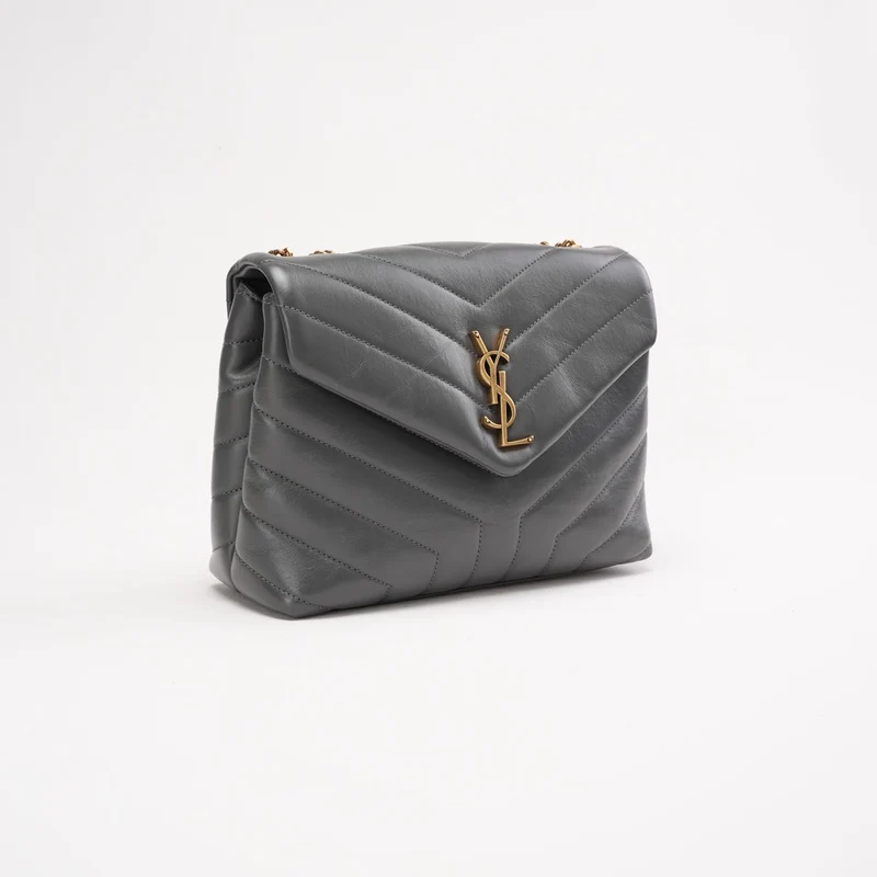 Saint Laurent Small Monogram LouLou Kalbsleder Storm 2022