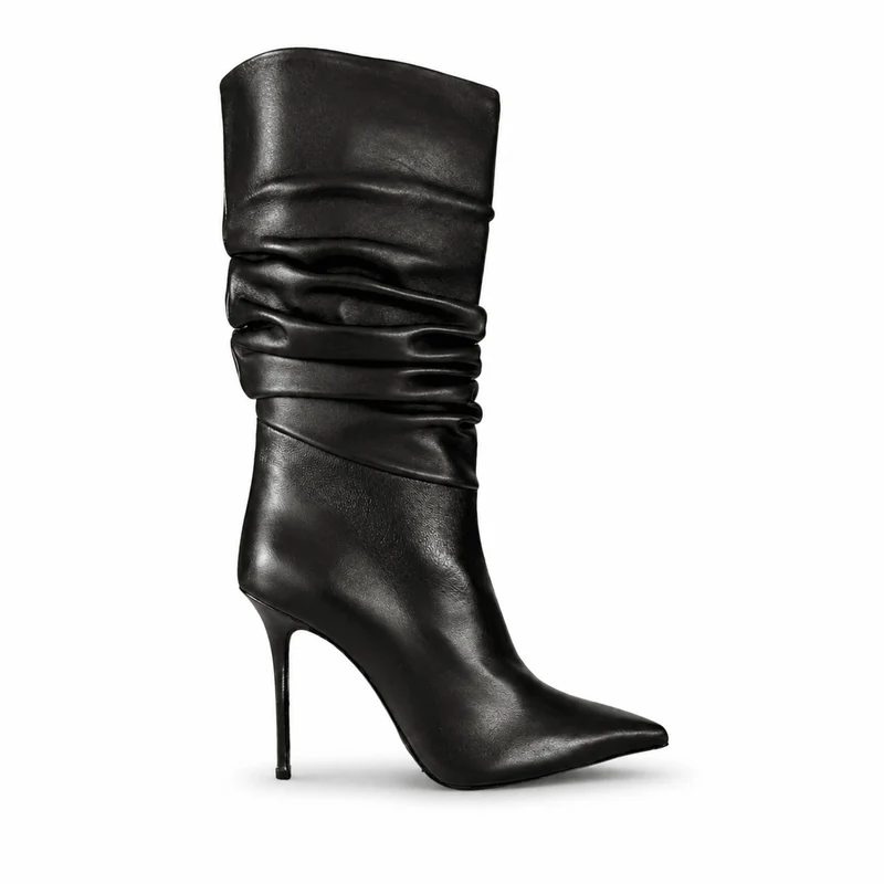 Black Pearl Boots – Damen Stiefel Schwarz Leder High Heel Klassisch