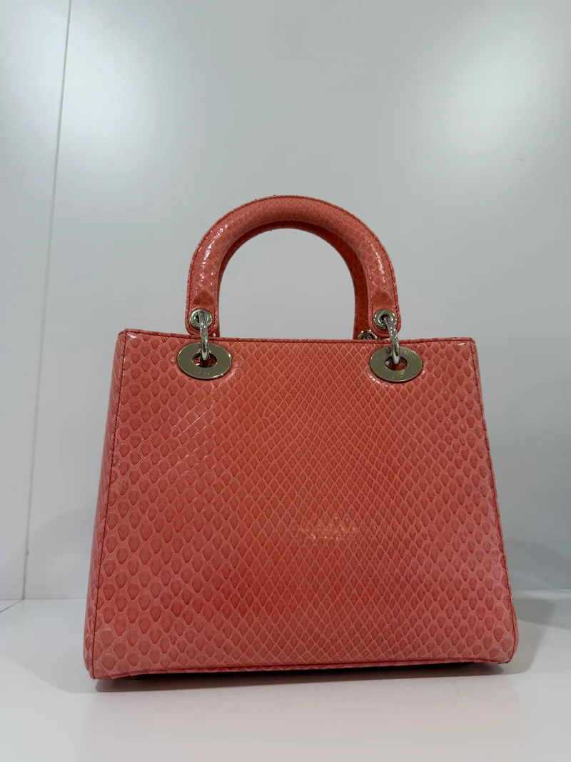 Dior Lady Dior Medium Pink Python 2012