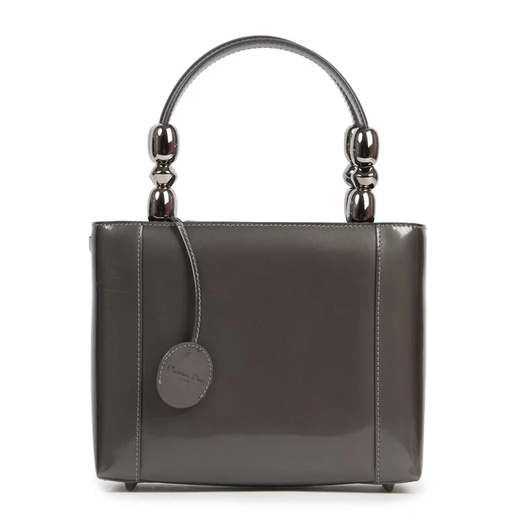Dior Malice Henkeltasche aus Leder, Grau, 2000