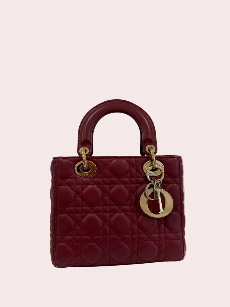 Dior Lady Dior Small Lamb Burgundy 2018