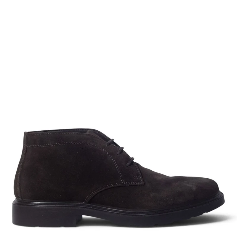 Italian Men Brown Chamois Half Boot #5256