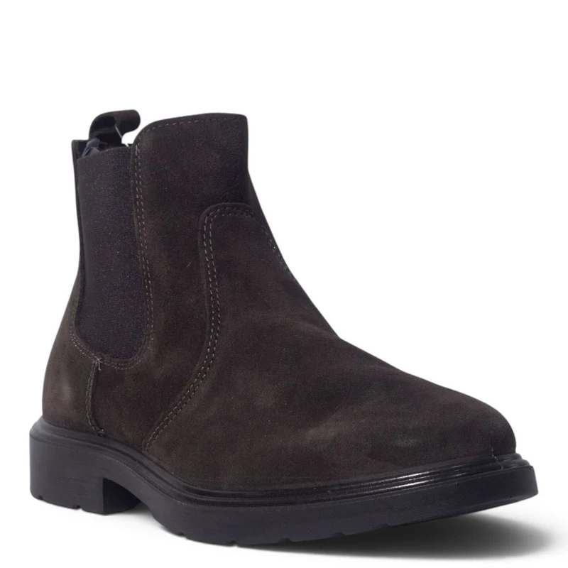 Italian Men Brown Chamois Half Boot #5257