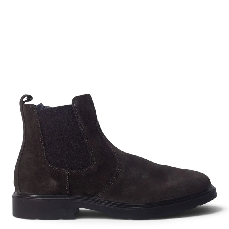 Italian Men Brown Chamois Half Boot #5257