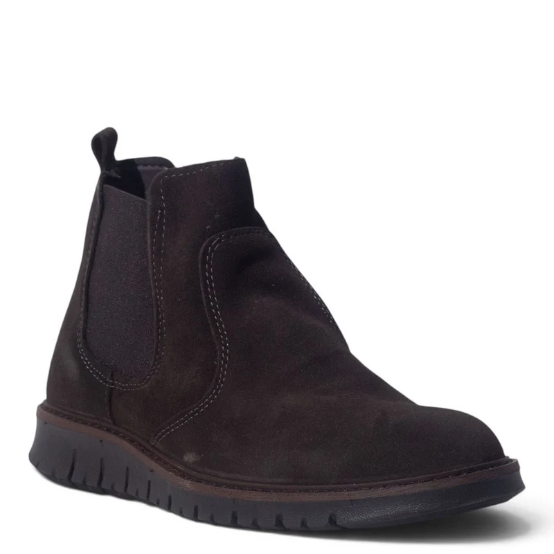 Italian Men Brown Chamois Half Boot #5263