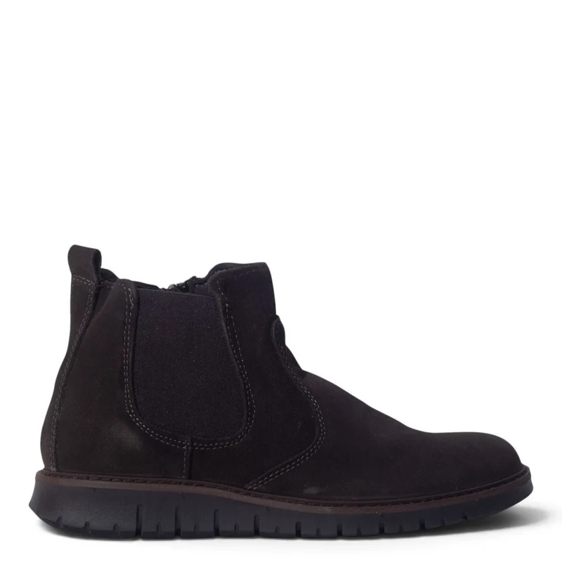 Italian Men Brown Chamois Half Boot #5263