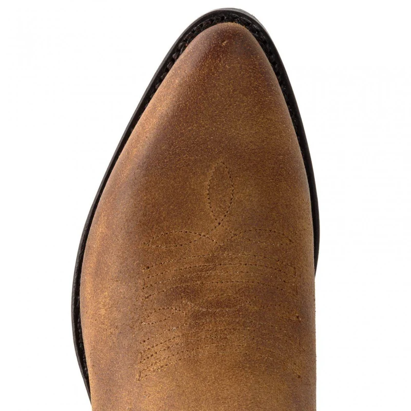 Damen-Cowboy-Country- und Western-Stiefeletten 2374 aus Kamelleder