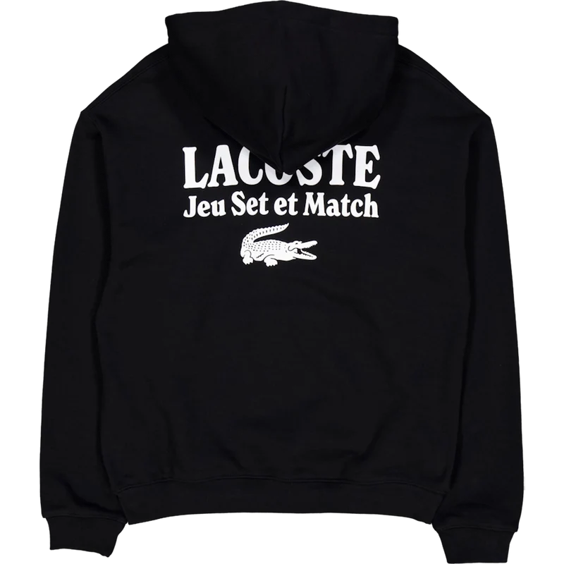 Multi Print Fleece Hoodie Noir 031