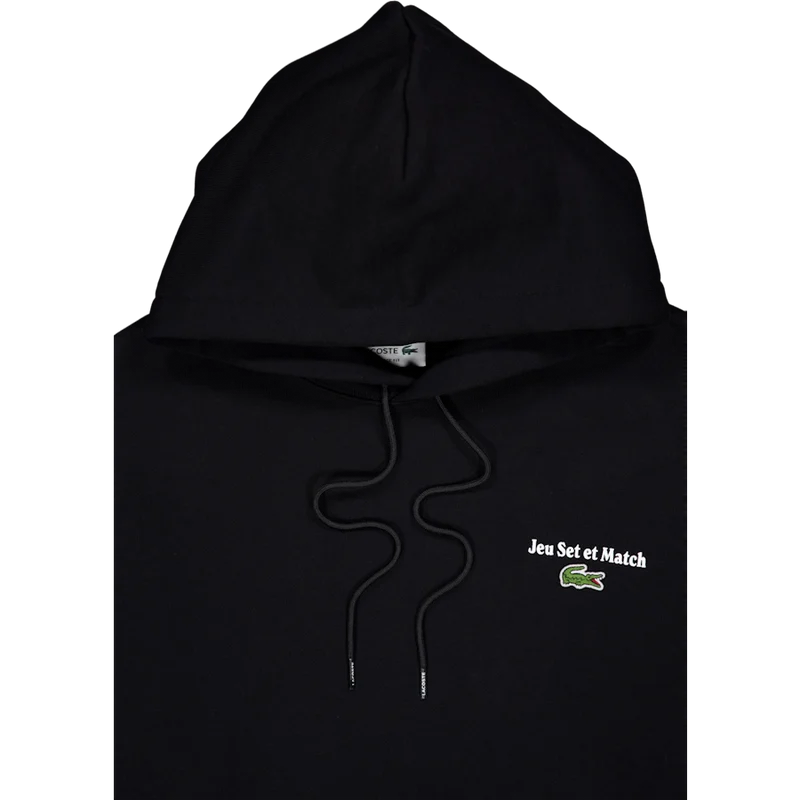 Multi Print Fleece Hoodie Noir 031