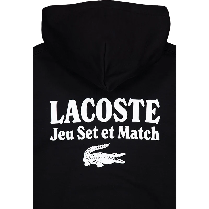 Multi Print Fleece Hoodie Noir 031