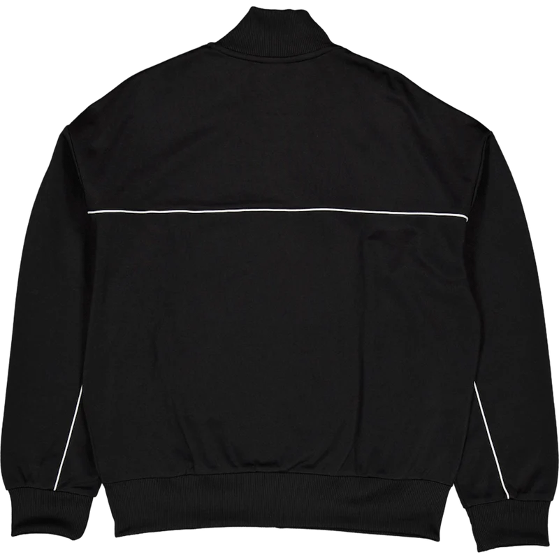 Trim Accent Zipped Sweatshirt Black
