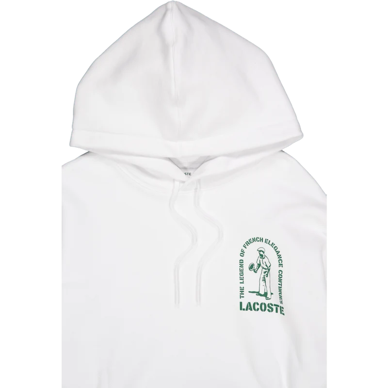 Loose Fit Printed Hoodie White