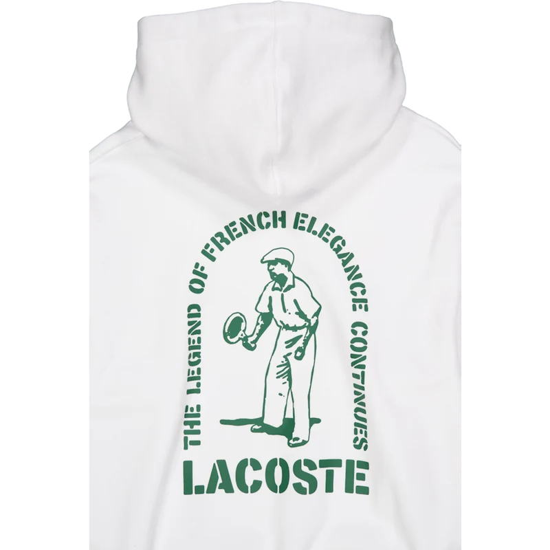 Loose Fit Printed Hoodie White