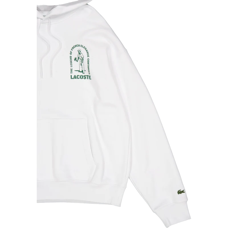 Loose Fit Printed Hoodie White