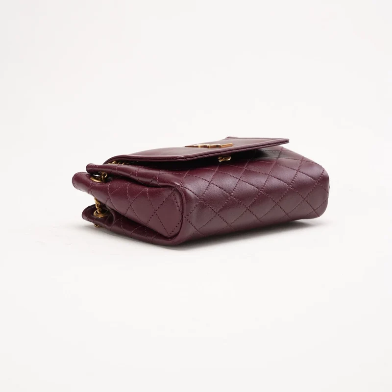 Saint Laurent Mini Nolita Lammleder Burgunderrot 2024