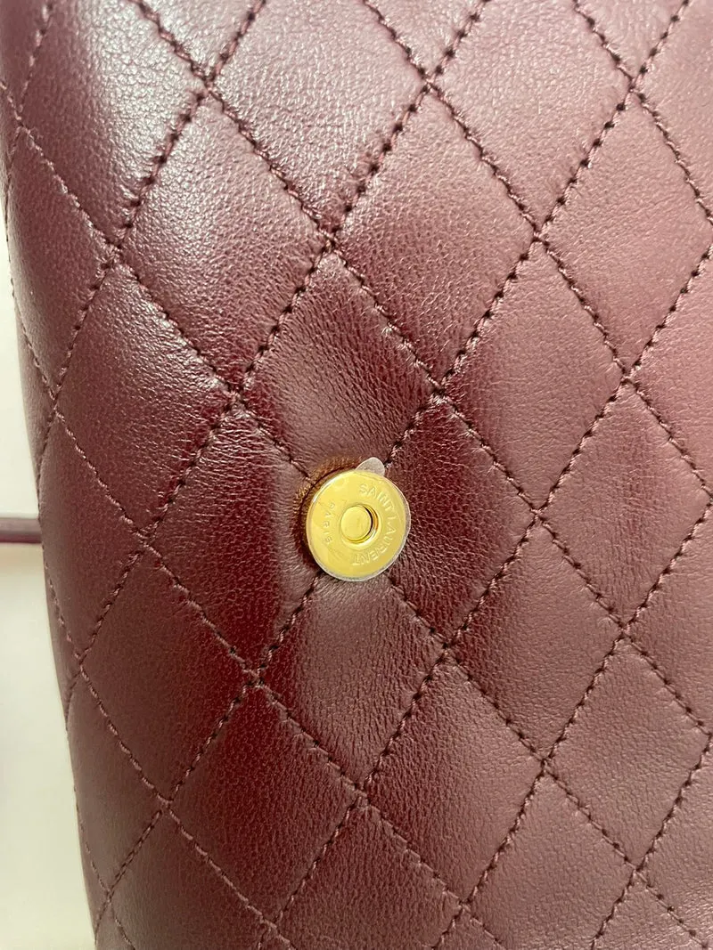 Saint Laurent Mini Nolita Lammleder Burgunderrot 2024