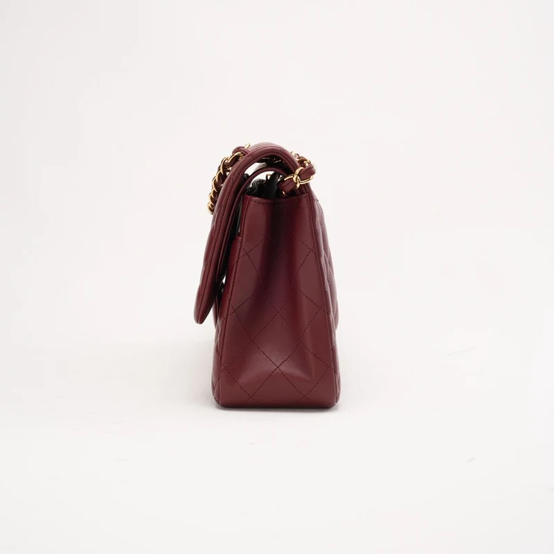 Chanel Timeless Jumbo Double Flap Burgundy Lambskin 2016