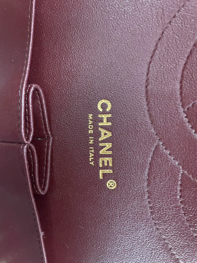 Chanel Timeless Jumbo Double Flap Burgundy Lambskin 2016