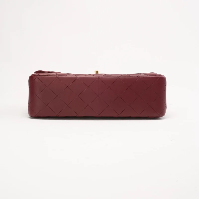 Chanel Timeless Jumbo Double Flap Burgundy Lambskin 2016
