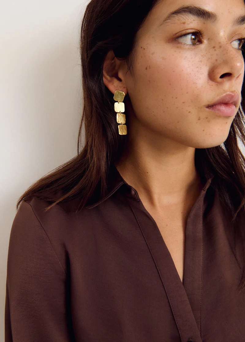 Square drop earrings