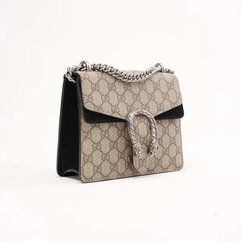 Gucci GG Supreme Super Mini Dionysus Beige Schwarz