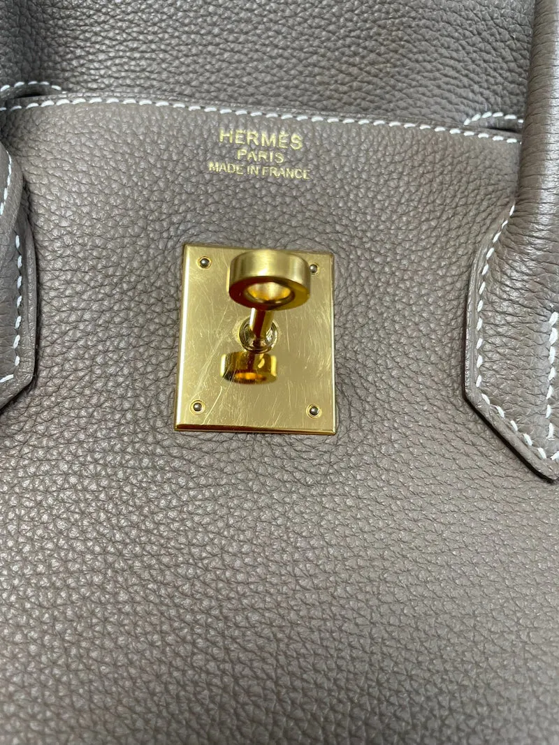 Hermès Togo Birkin 35 cm Goldbeschläge Etoupe 2016