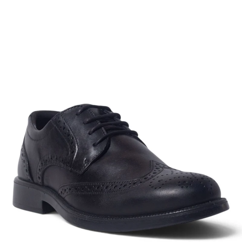 Italian Men Black Leather Shoes #5261