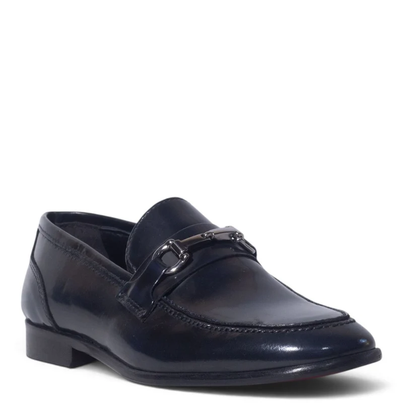 Italian Men Navy Vernis Leather Shoes #5268