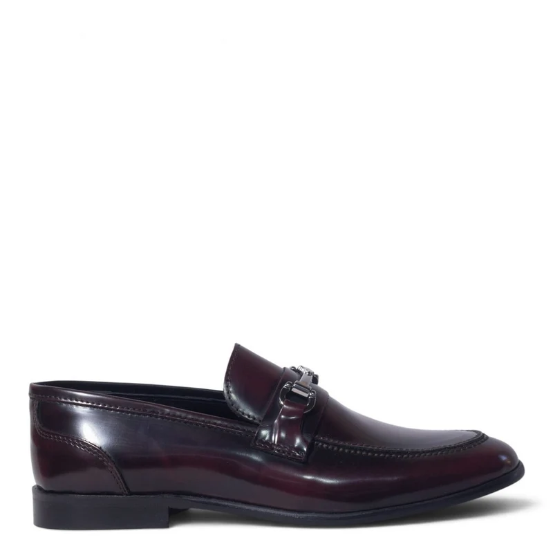 Italian Men Maroon Vernis Leather Shoes #5269