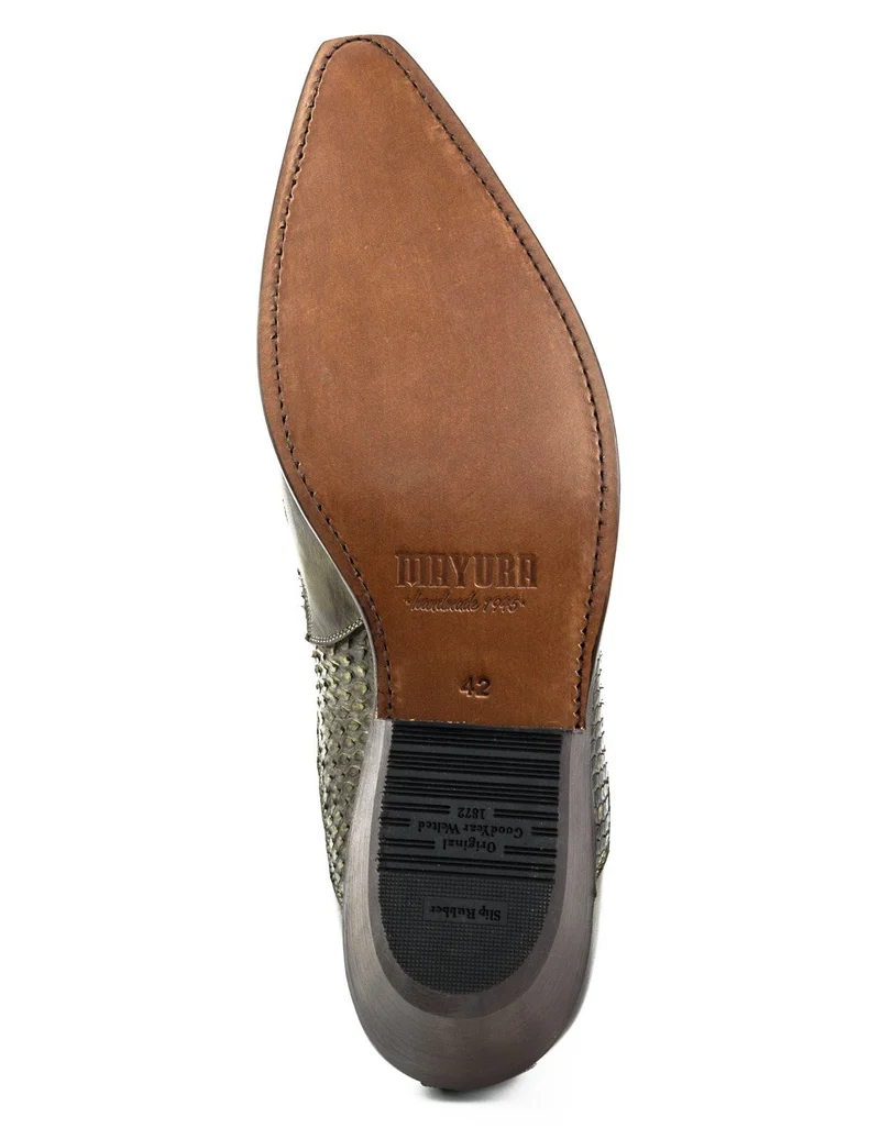 Urban Cowboy-Stiefeletten für Damen und Herren aus 2500-Gelb und exotischem Gelbleder