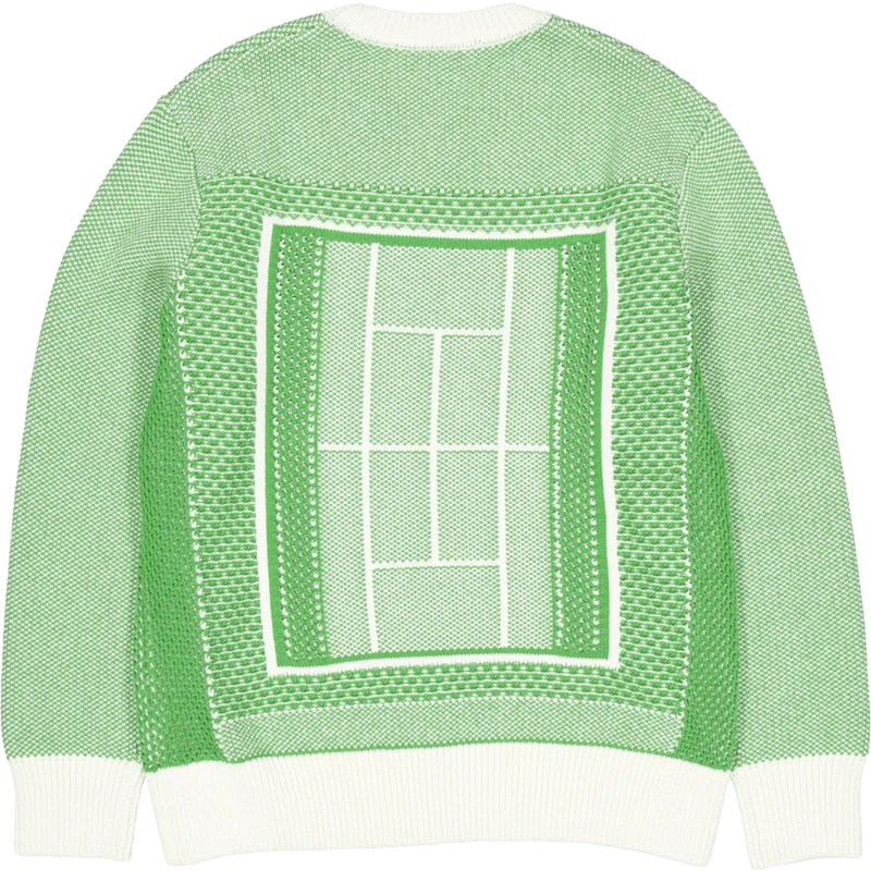 Tennis Court Graphic Jacquard Billiard Green/flour