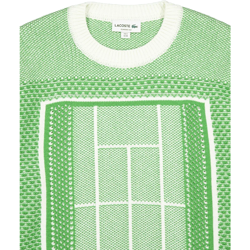 Tennis Court Graphic Jacquard Billiard Green/flour