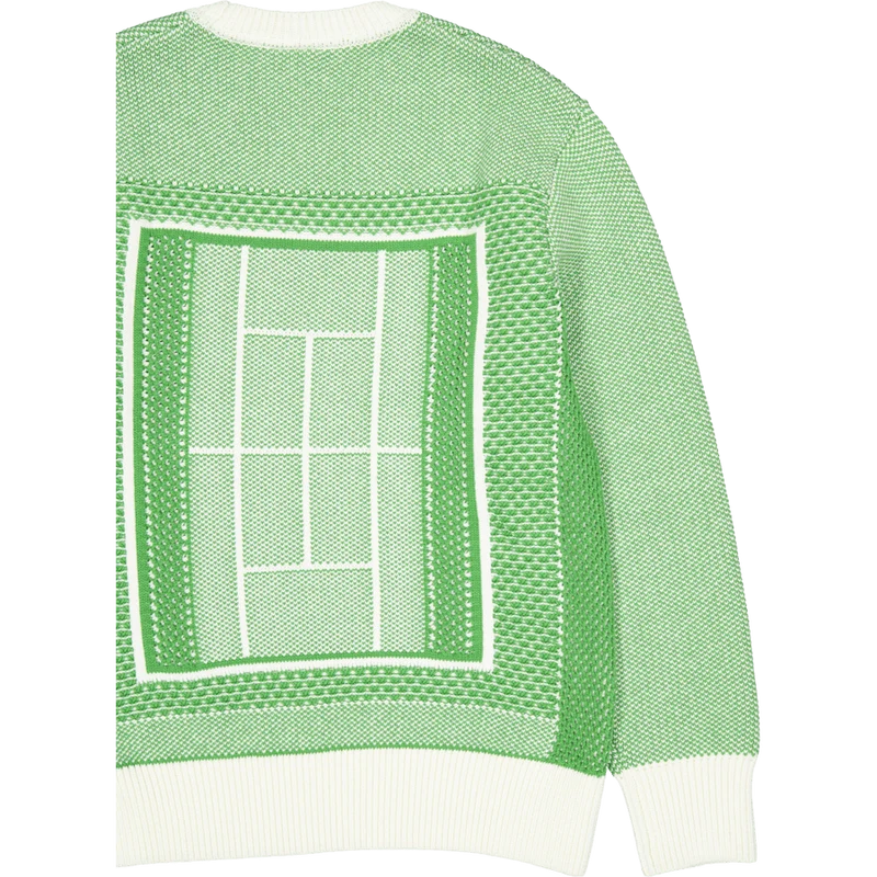 Tennis Court Graphic Jacquard Billiard Green/flour