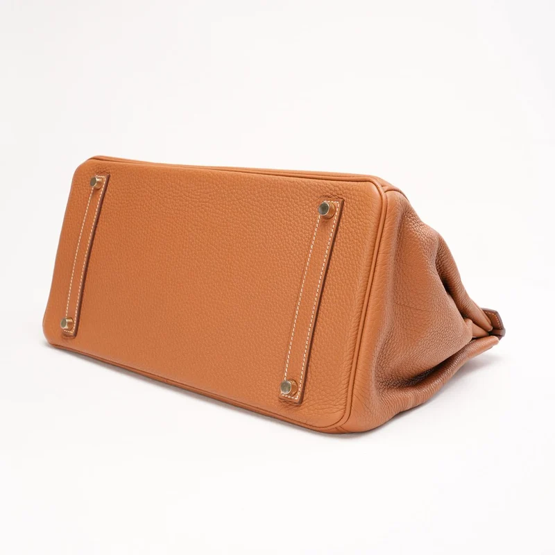 Hermès Birkin 35 Gold und goldfarbene Togo-Ledertasche 2012