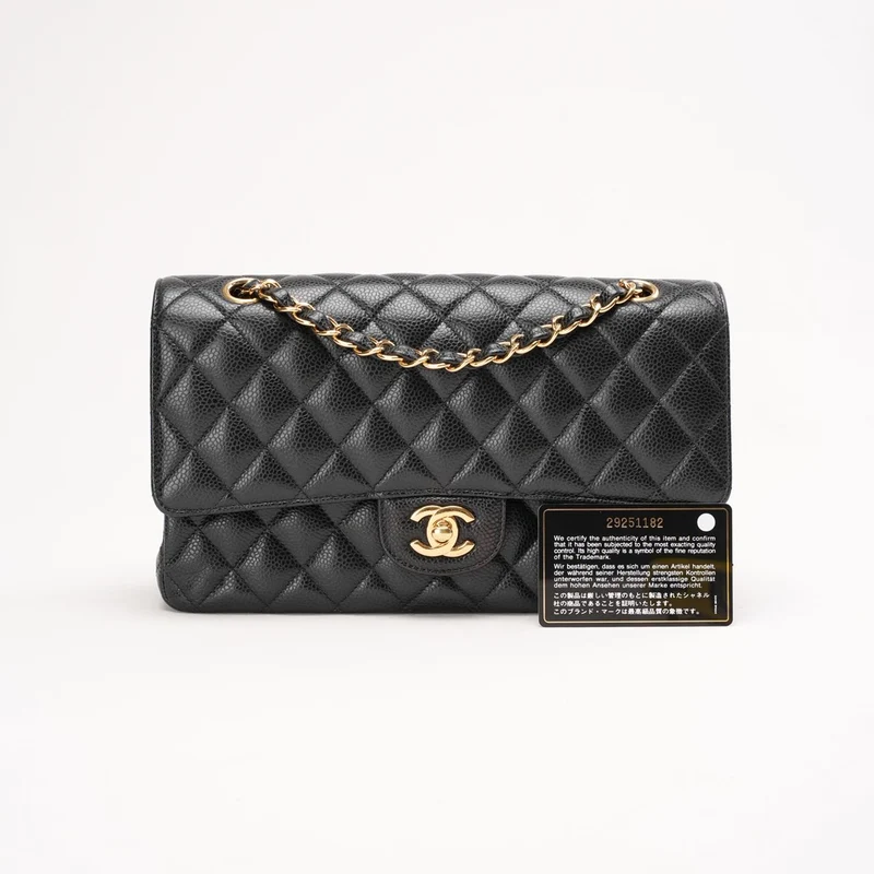 Chanel Classic Double Flap Bag Medium Caviar Black 2020