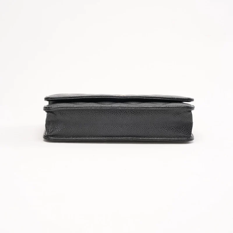 Chanel Classic Wallet on Chain Woc in Black Caviar 2017