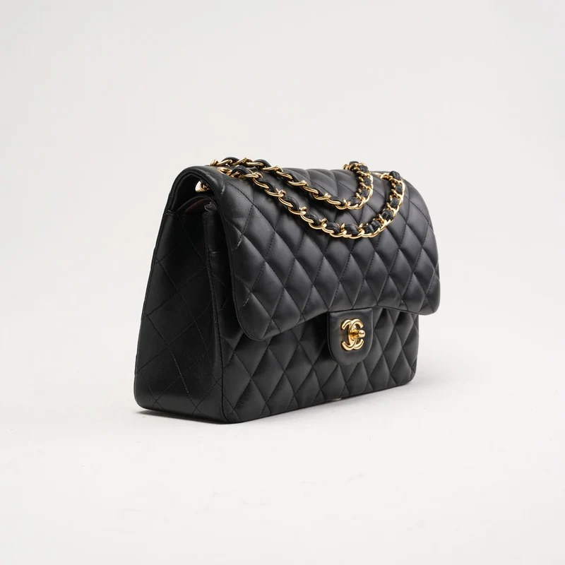 Chanel Jumbo Classic Double Flap Lamm Schwarz 2017