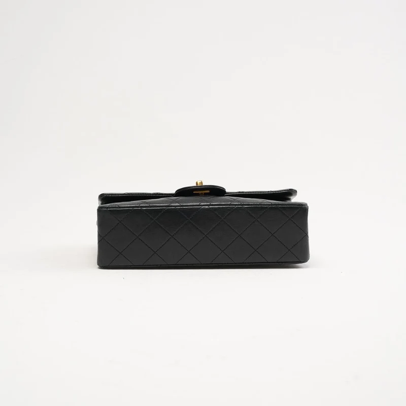 Chanel Vintage Timeless Small Double Flap Lamb Black 1991